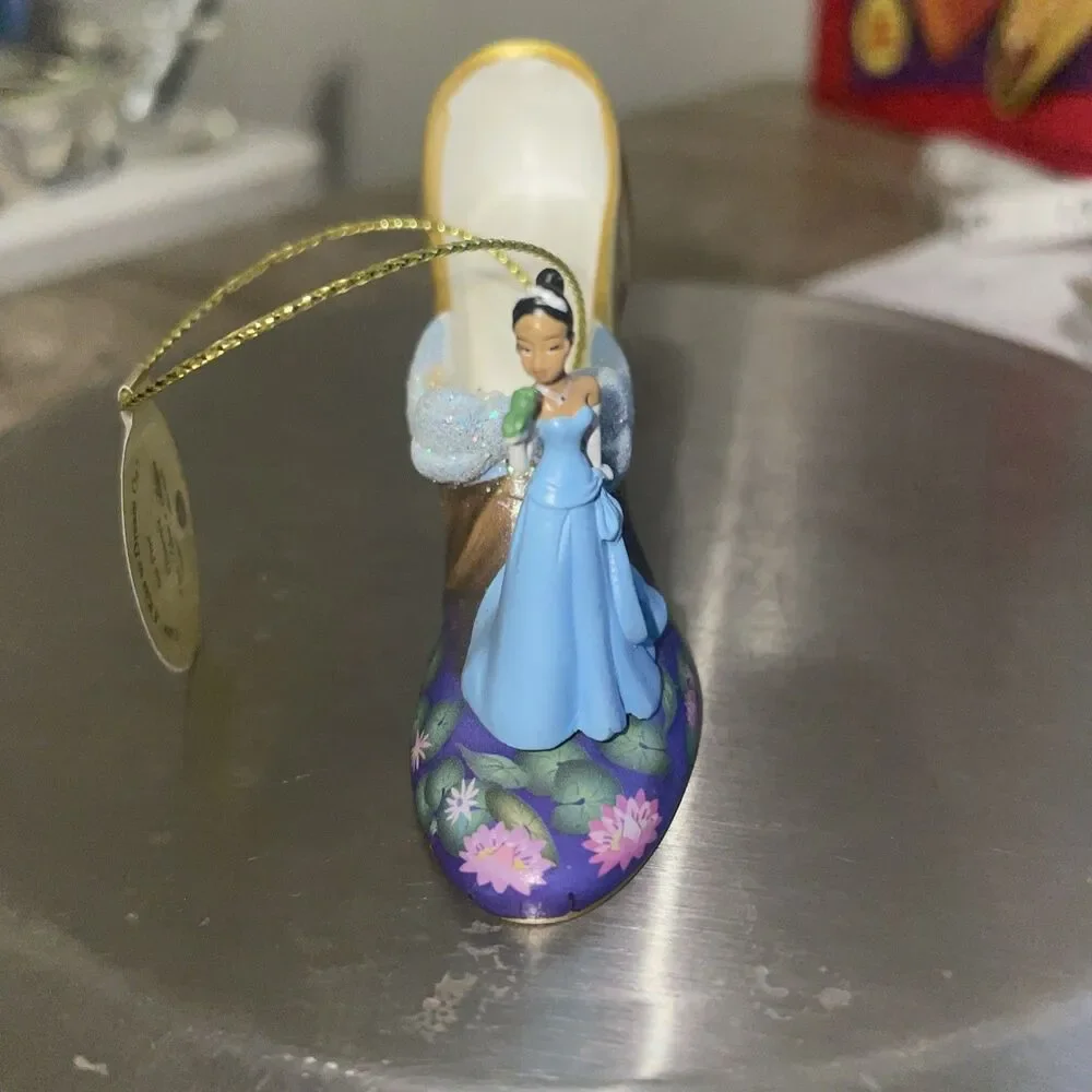 NWT Bradford Exchange Once Upon a Slipper Disney Shoe Ornament Tiana 2010